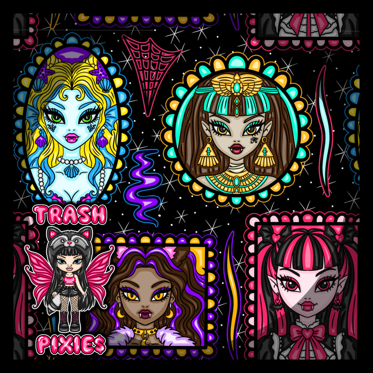 Monster Girl Collage