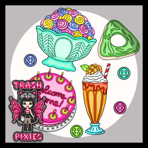 Button Girl Food